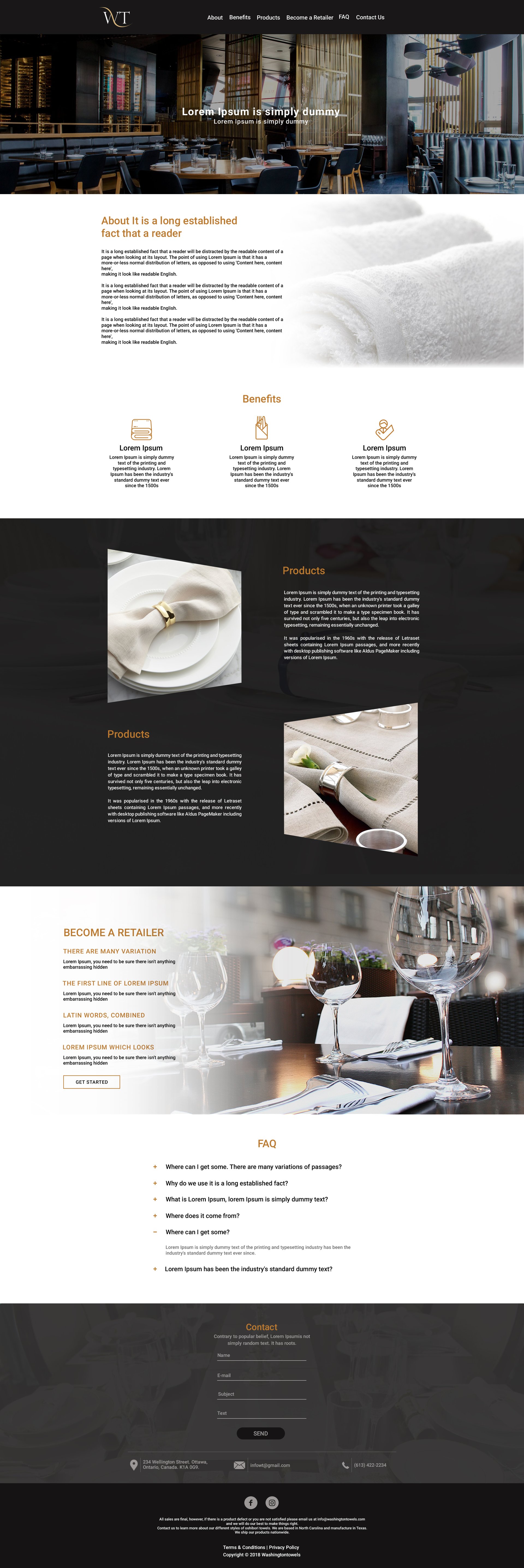 Washington Towels UI/UX case study visual 2